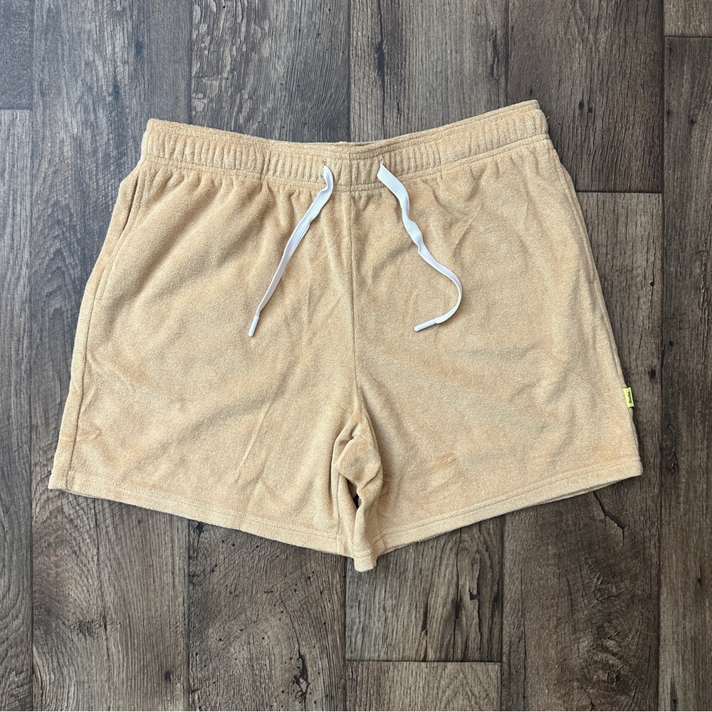 Duvin Terry Relax Shorts Men’s Size L Beige Tan